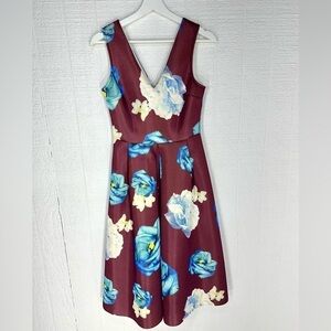 Asos a line floral midi dress size 4
